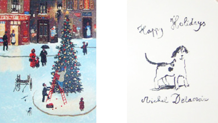 ミッシェル・ドラクロワの絵画作品　タイトルは、もうすぐクリスマス